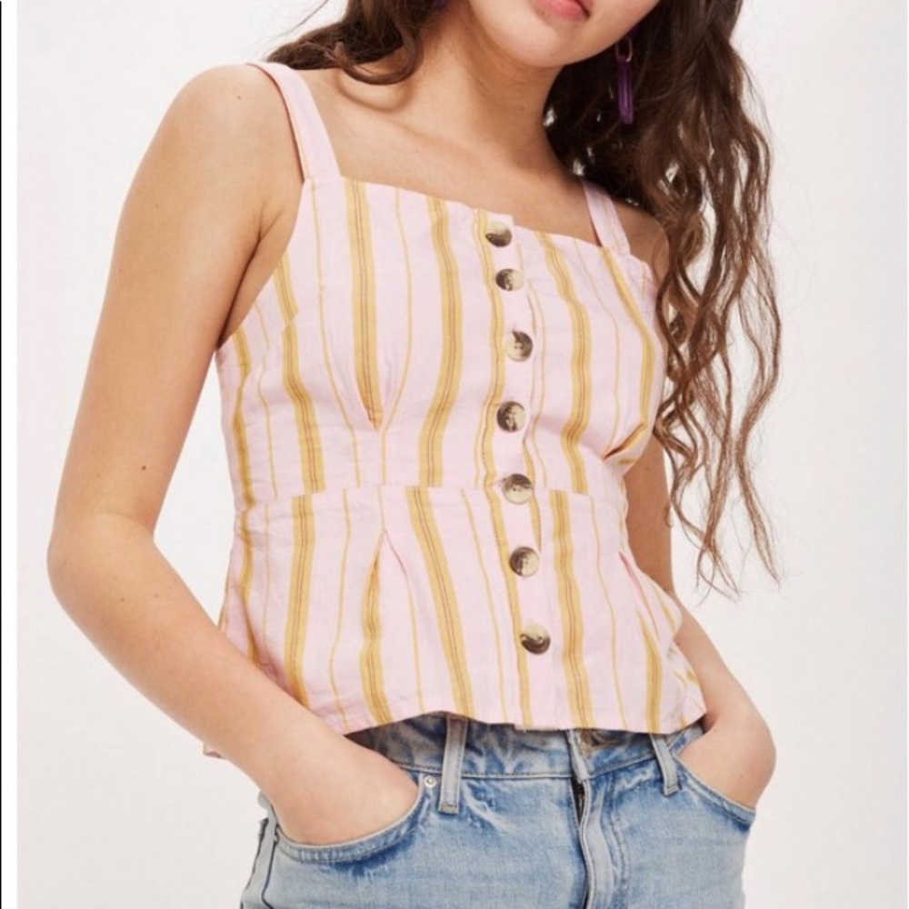 TopShop Pink Striped Tank